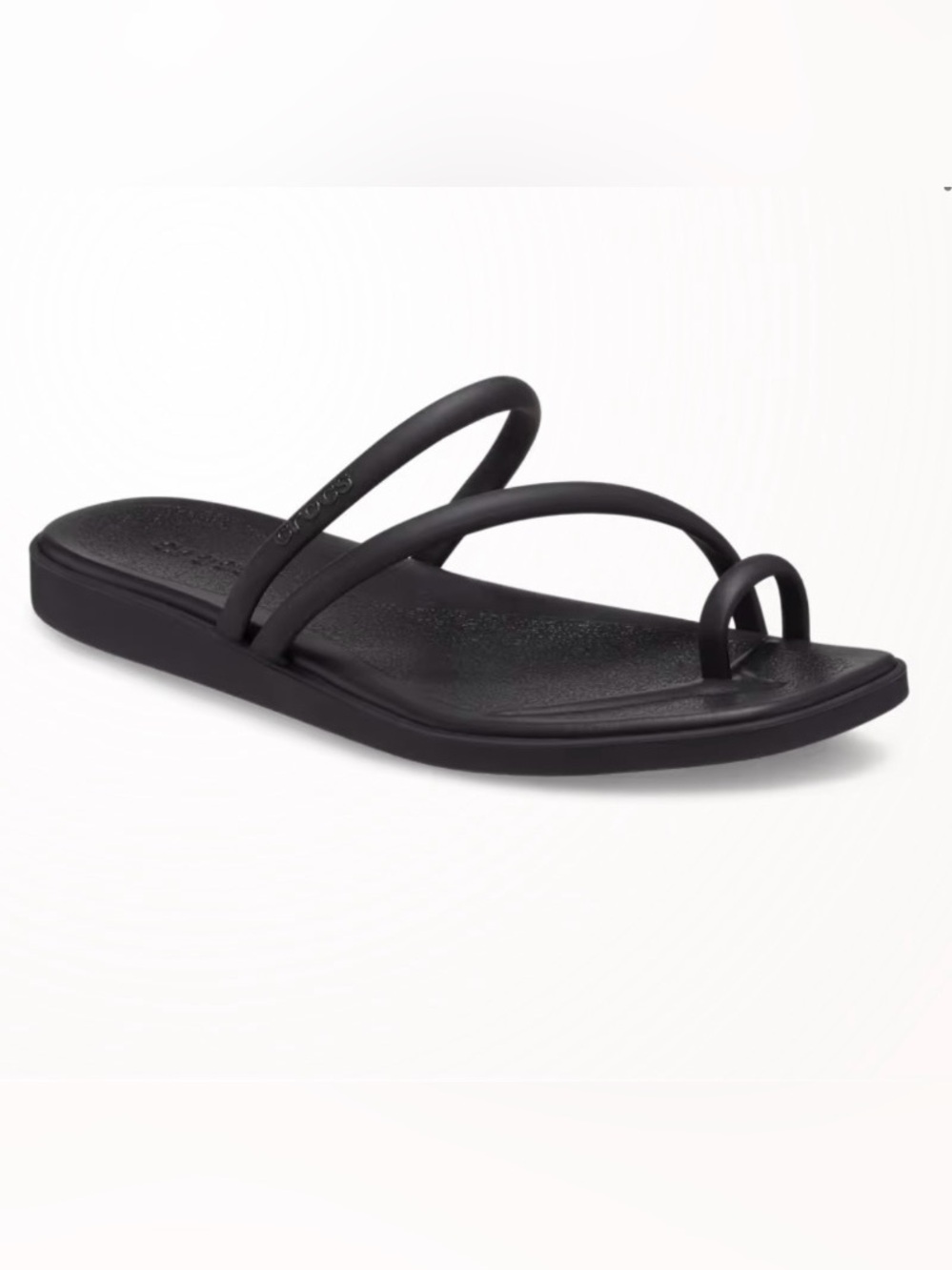 CROCS Miami Toe Loop Black Sandals 9